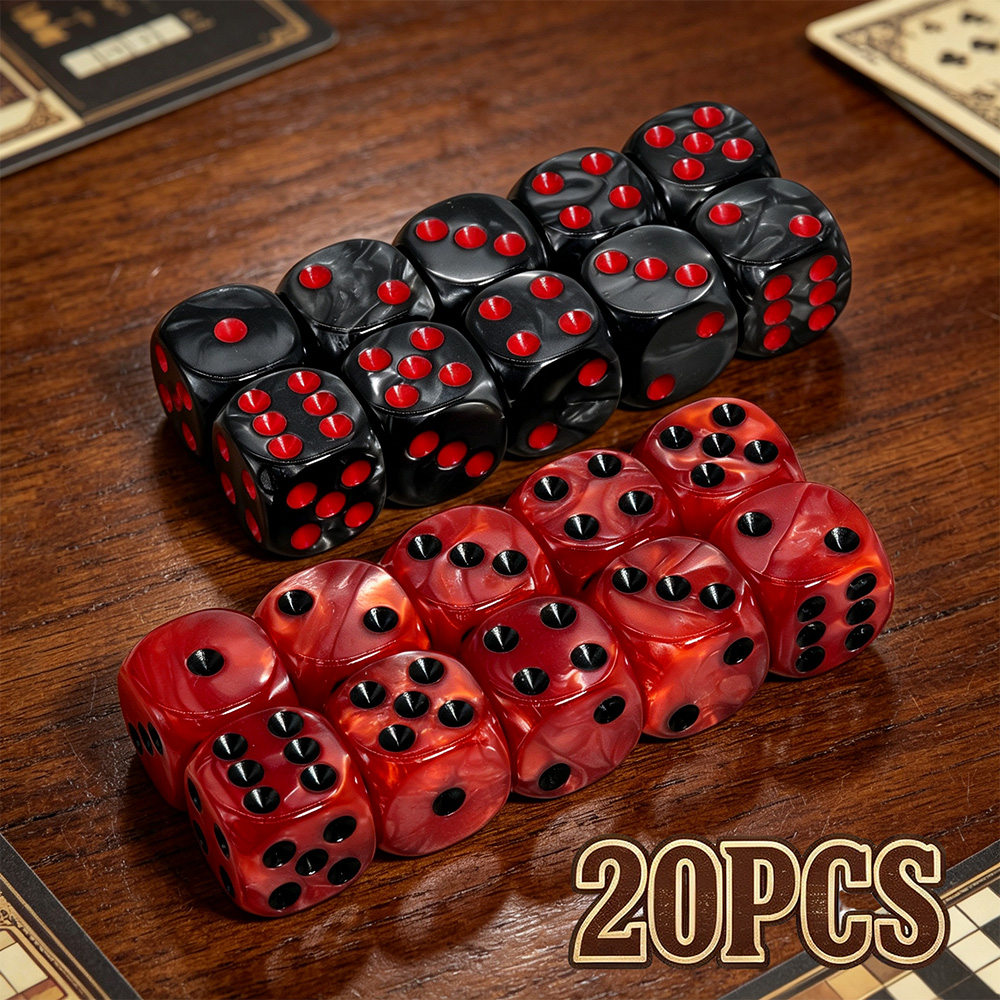 Board Game Live - Juego de 20 Dados Acrílicos, D6