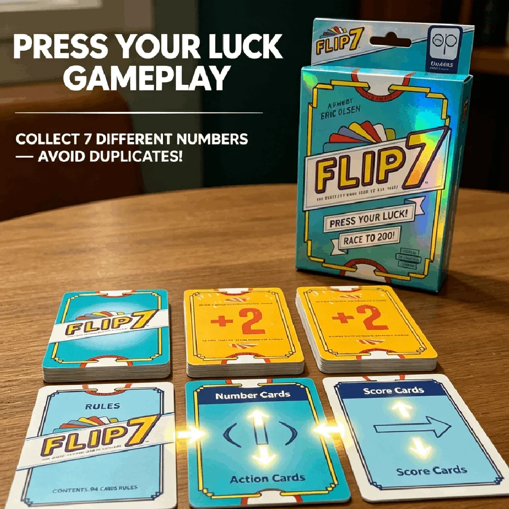 Strategy Board Game - Flip 7, juego de cartas de