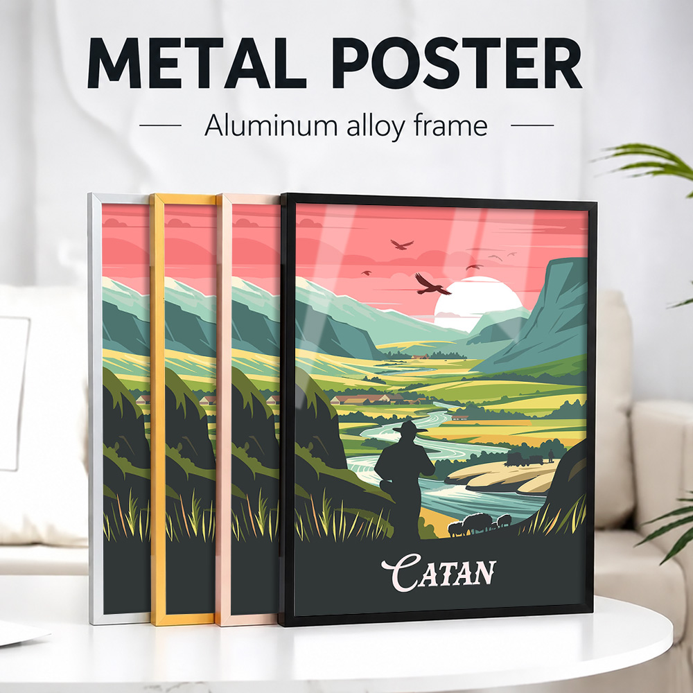 Póster Metálico Enmarcado Insp - Board Game Catan reseña y precio